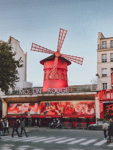 De wereldberoemde Moulin Rouge in Parijs