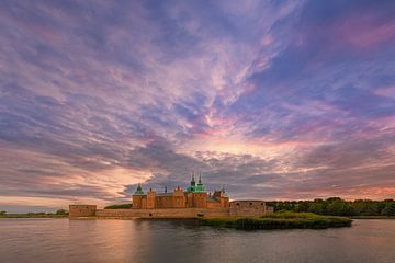Zonsondergang bij het kasteel van Kalmar