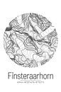 Finsteraarhorn | Landkarte Topografie (Minimal) von ViaMapia Miniaturansicht