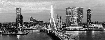 Rotterdam Erasmusbrug black and white von Midi010 Fotografie