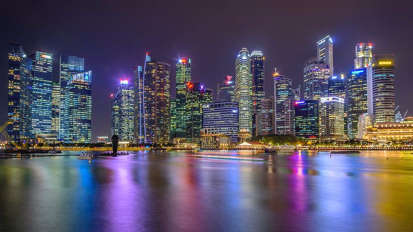 Skyline Singapore van Erik Noort