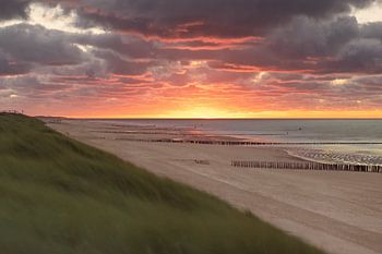 Zonsondergang boven Domburg - Mooi Zeeland