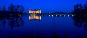 Château de Moritzburg de nuit - panorama