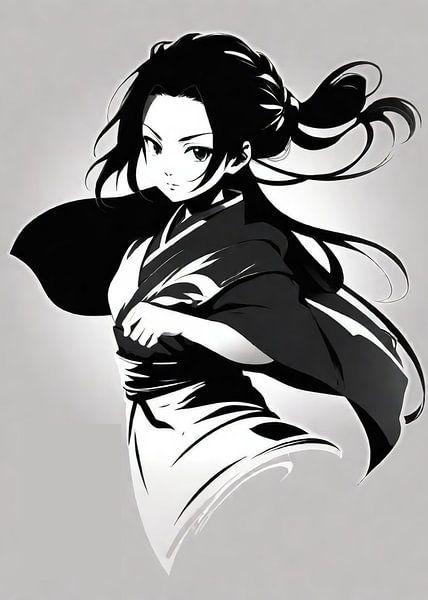 Nezuko Kamado Dämonenjägerin Silhouette von Muhammad Yunus