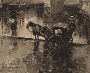 Childe Hassam, The Up-Tide on the Avenue, 1890 van Atelier Liesjes