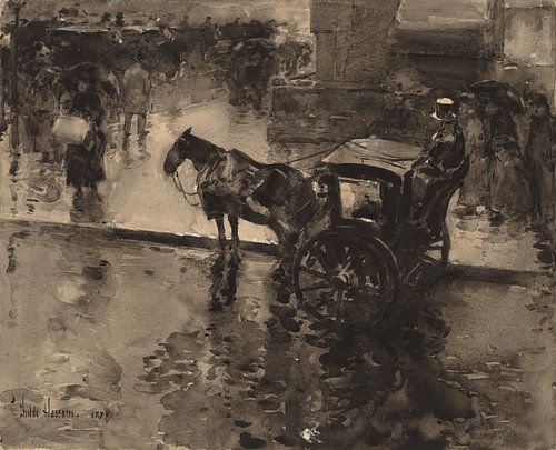 Childe Hassam, The Up-Tide on the Avenue, 1890