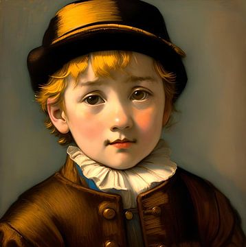 The boy with the hat by Gert-Jan Siesling