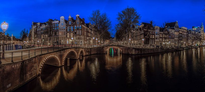 Panorama Amsterdamse Grachten van Mario Calma