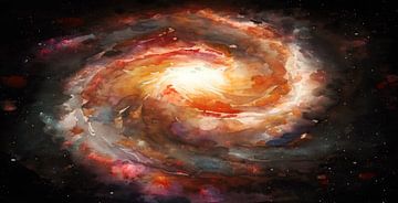 Whirlpool Galaxy Schilderij Panorama van Dirk Wüstenhagen