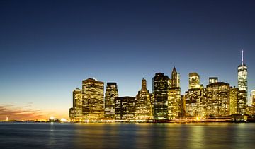 New York bij Night van Edwin Hendriks