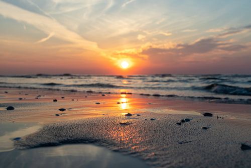 Zonsondergang bij de Zandmotor