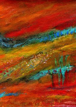 Meadow in front of the hill by Claudia Gründler