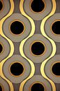 Abstract geometrisch spel van circles en lijnen in aarde tinten , geel goud beige - Art Deco motief van Lily van Riemsdijk - Art Prints with Color thumbnail