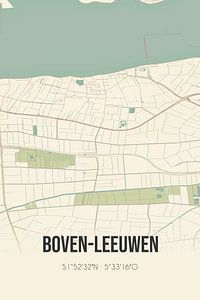 Alte Landkarte von Boven-Leeuwen (Gelderland) von Rezona
