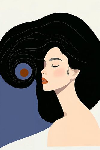 Abstract Portrait: Woman and Geometry iii