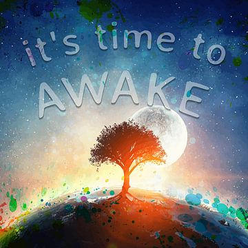 It's time to AWAKE - Ein Leinwanddruck, der die Seele zum Leuchten bringt
