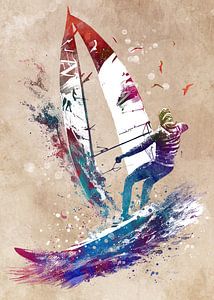 Surfer sport kunst #surfer #sport van JBJart Justyna Jaszke