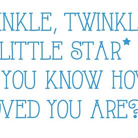 Twinkle twinkle star canvas by Pim Michels