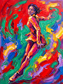 A Vibrant Figure Skater by HUGO
