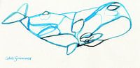 Minimalistische walvis van Celeste Groenewald thumbnail