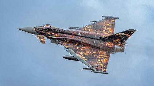 Luftwaffe Eurofighter Typhoon gevechtsvliegtuig.