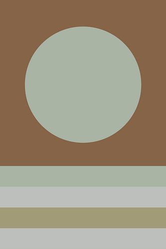 Abstracte zonsondergang boven een rustige zee van Dina Dankers