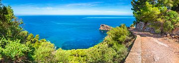 Spain summer holiday travel on Mallorca island, beautiful natural seaside panorama by Alex Winter