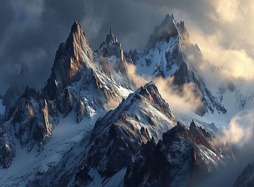 Winterlandschap van fernlichtsicht