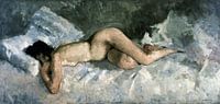 Liegender Akt, George Hendrik Breitner - 1887 von Atelier Liesjes Miniaturansicht