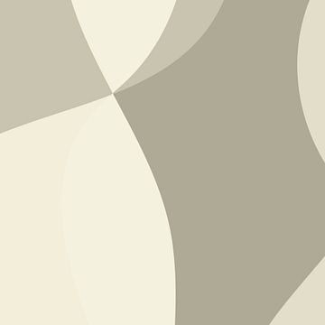 Golvende abstracte lijnen in neutrale kleuren nr. 7 van Dina Dankers