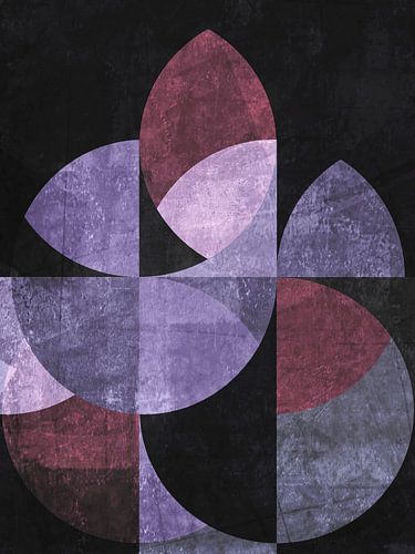 Scandinavische Retro Abstractie in Vintage Kleuren