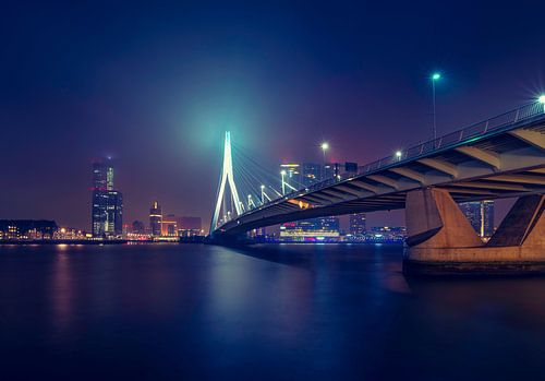 Rotterdam skyline with the Erasmus Bridge