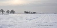 Sneeuwlandschap met tekst