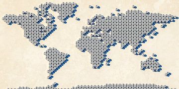 Wereldkaart wc-rollen
