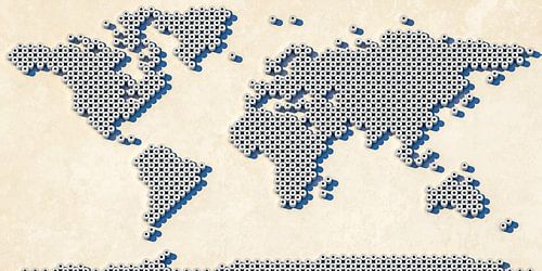 Wereldkaart wc-rollen