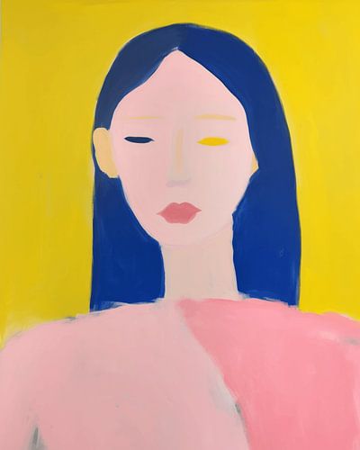 Modern en abstract minimalistisch portret