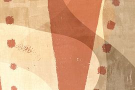 Abstrakte Formen in Beige, Terra, Sand. Japandi von Dina Dankers