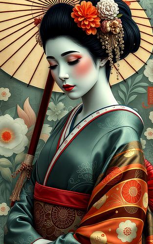 Portret Japanse Geisha