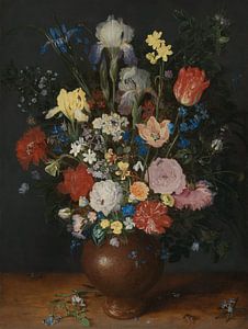 Blumenstrauß in einer Tonvase, Jan Brueghel der Ältere