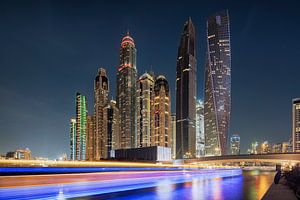 Dubai Jachthaven Avond van Stefan Schäfer