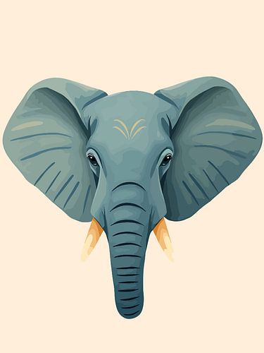 Portret van een olifant