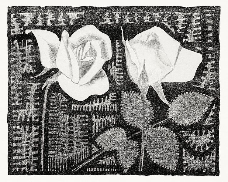 Samuel Jessurun de Mesquita, Two Roses (c.1920) by Atelier Liesjes