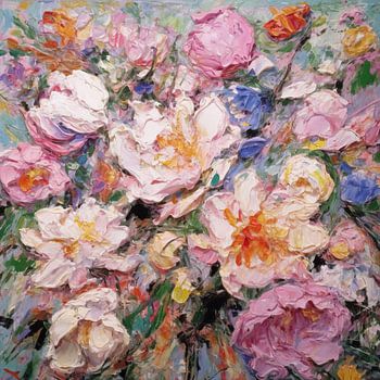 Pfingstrosen in Pastellfarben