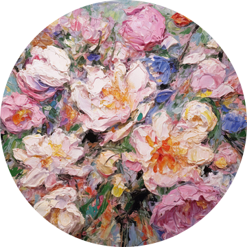 Pioenrozen in pastelkleuren van Studio Allee