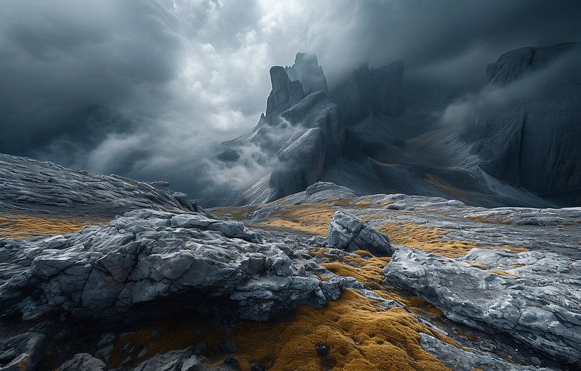 Herfstlandschap van fernlichtsicht