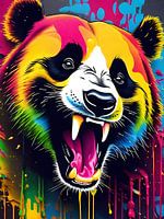 Panda graffiti art