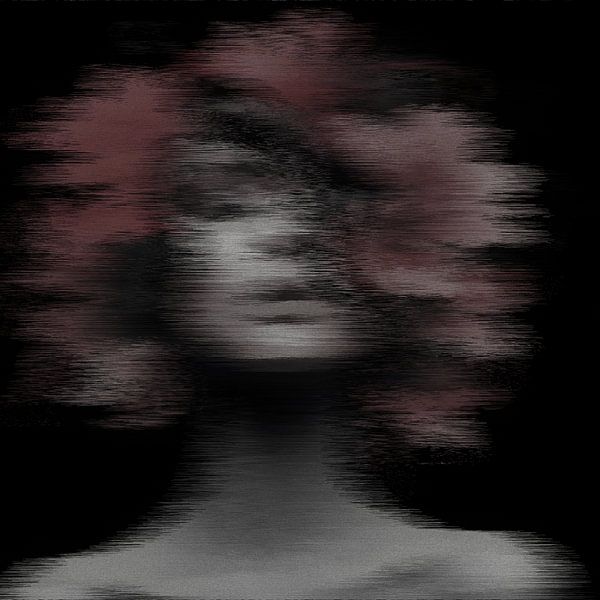 Female face with flowers by FoXo Art