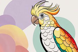 Moderne bunte Kakadu Illustration von Art & Soul Creations