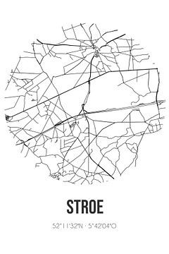 Stroe (Gelderland) | Landkaart | Zwart-wit van Rezona