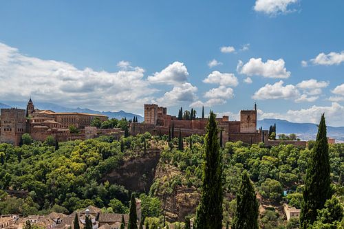 Het Alhambra in Granada, wordt gezien als het meesterwerk van de Moorse architectuur.